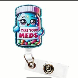 Cute Pill Bottle Badge Reel